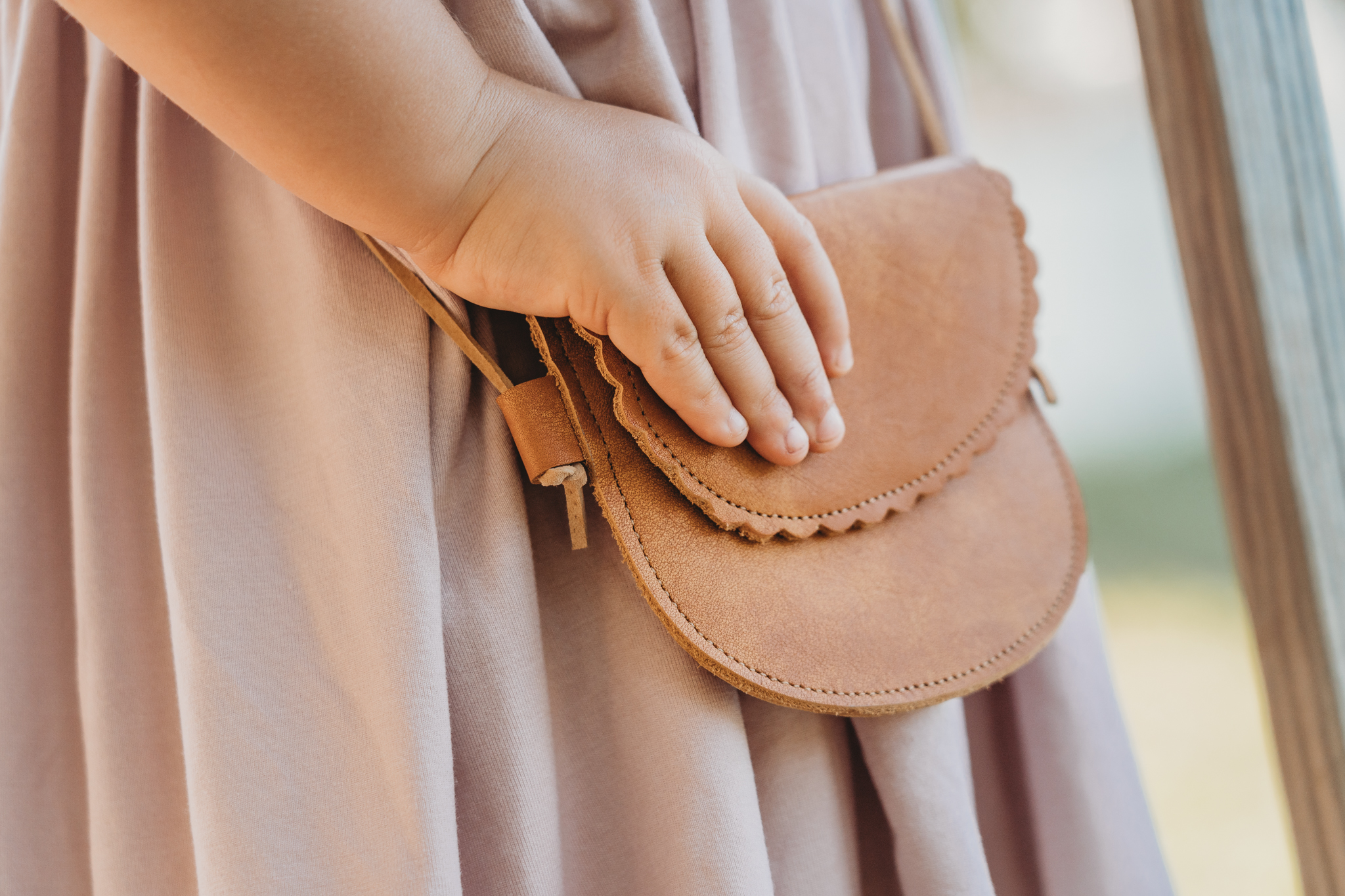 little girls leather bag