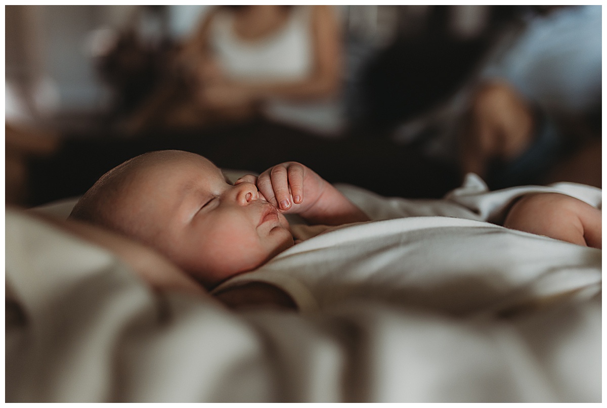 Baby lows down for The Woodlands Family Photographer