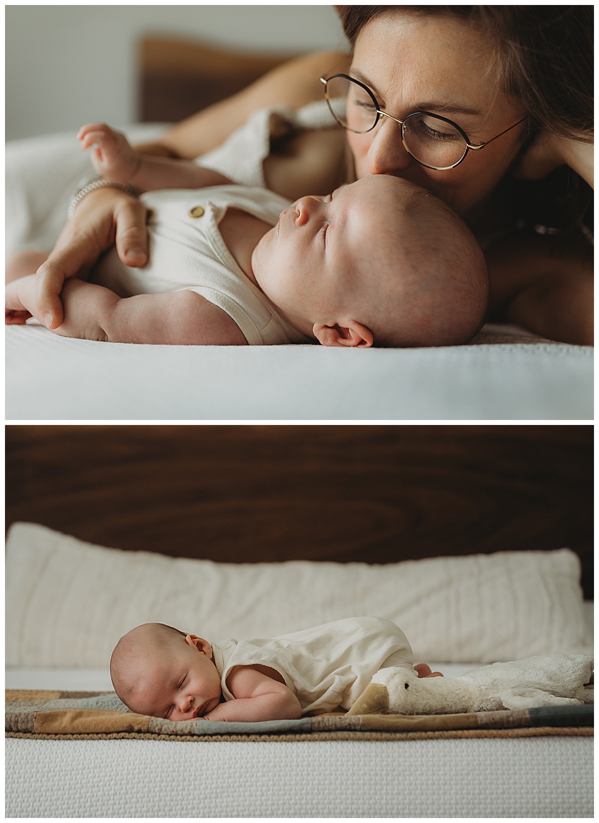 Mom cuddles baby close for The Woodlands Family Photographer