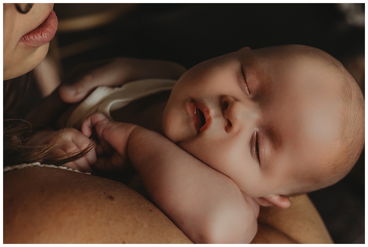 Baby lays down showing Why You Should Choose An In-Home Newborn Session 