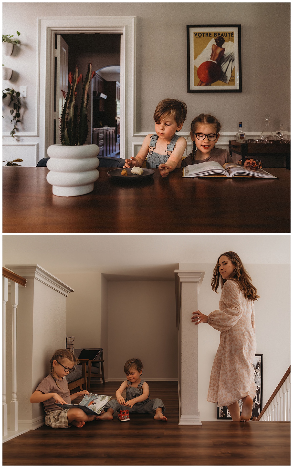 Kids read books together doing one of the Fun Activities To Do During An In-Home Session 