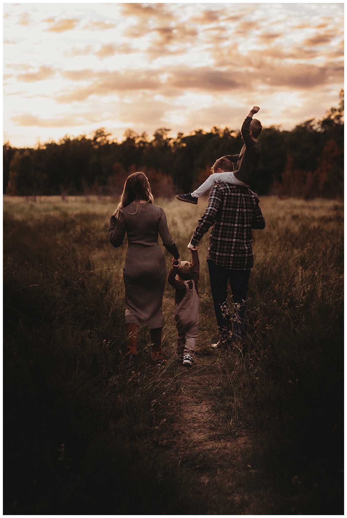 Couple walk together with their kids during their Lifestyle Photography session