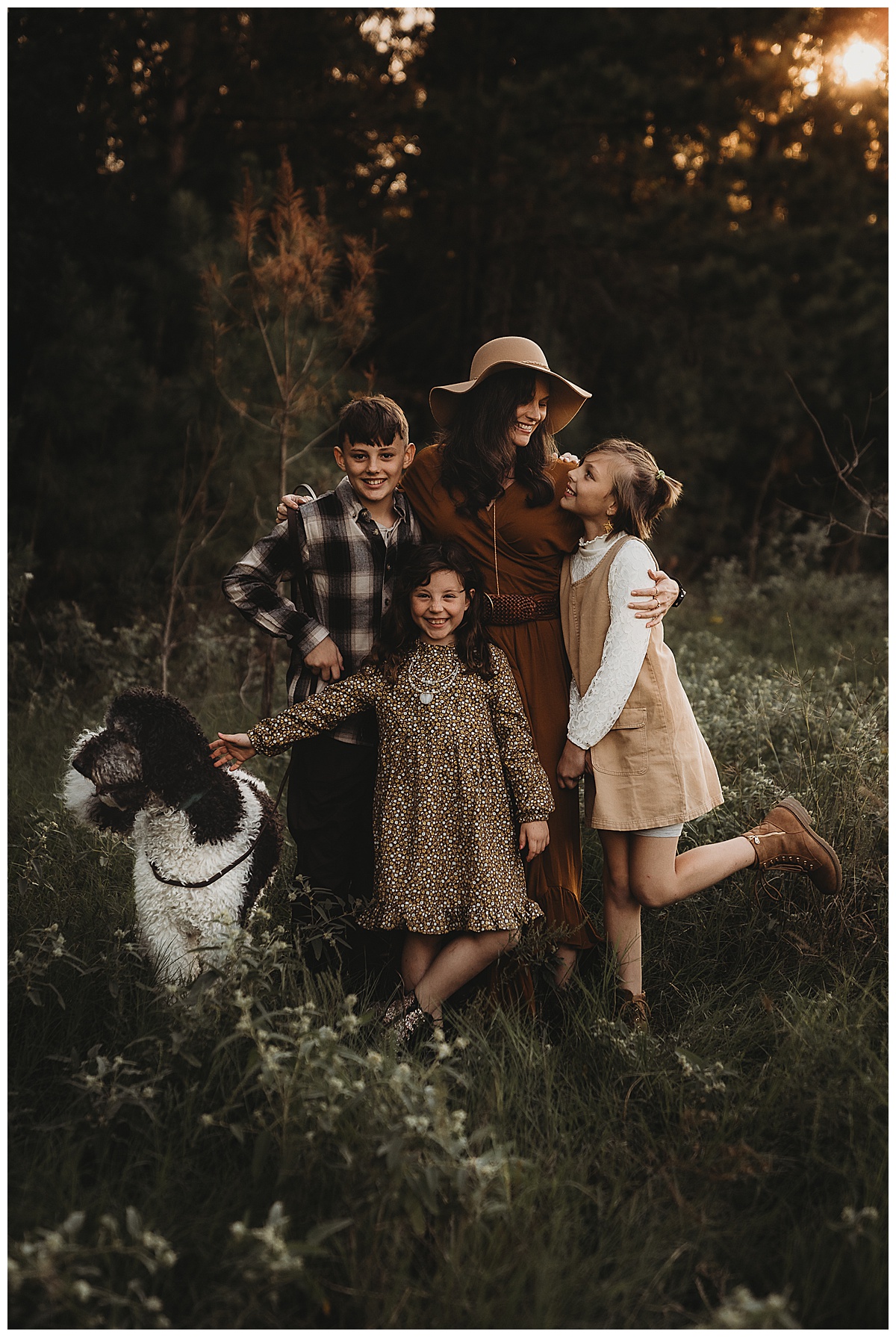 Family gather together and smile during their Lifestyle Photography session