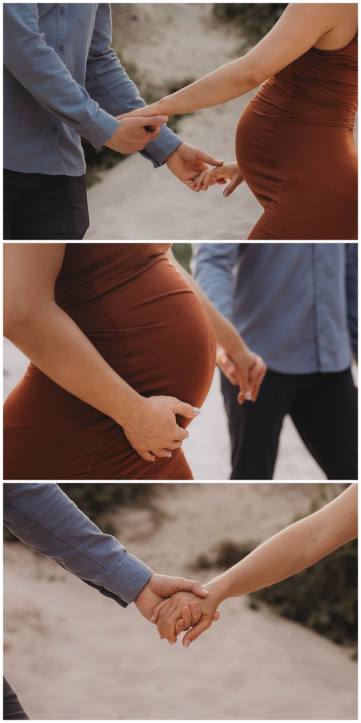 Parents hold hands together by Maria Grace Photos