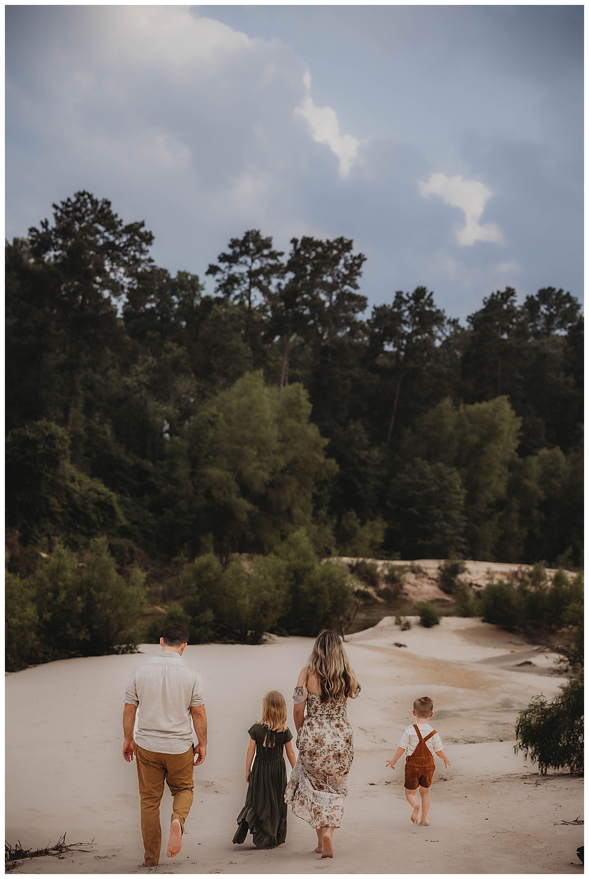 Family walk together showing a reason Why you should choose Lifestyle Photography for Your Family