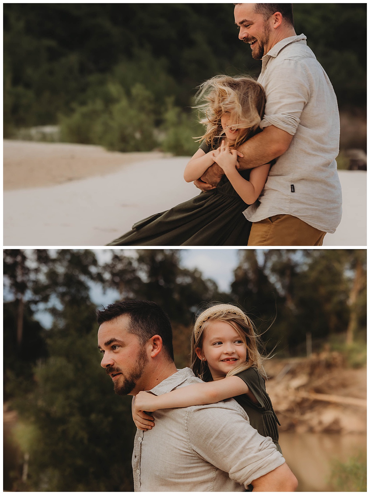 Dad plays with kids by Maria Grace Photos