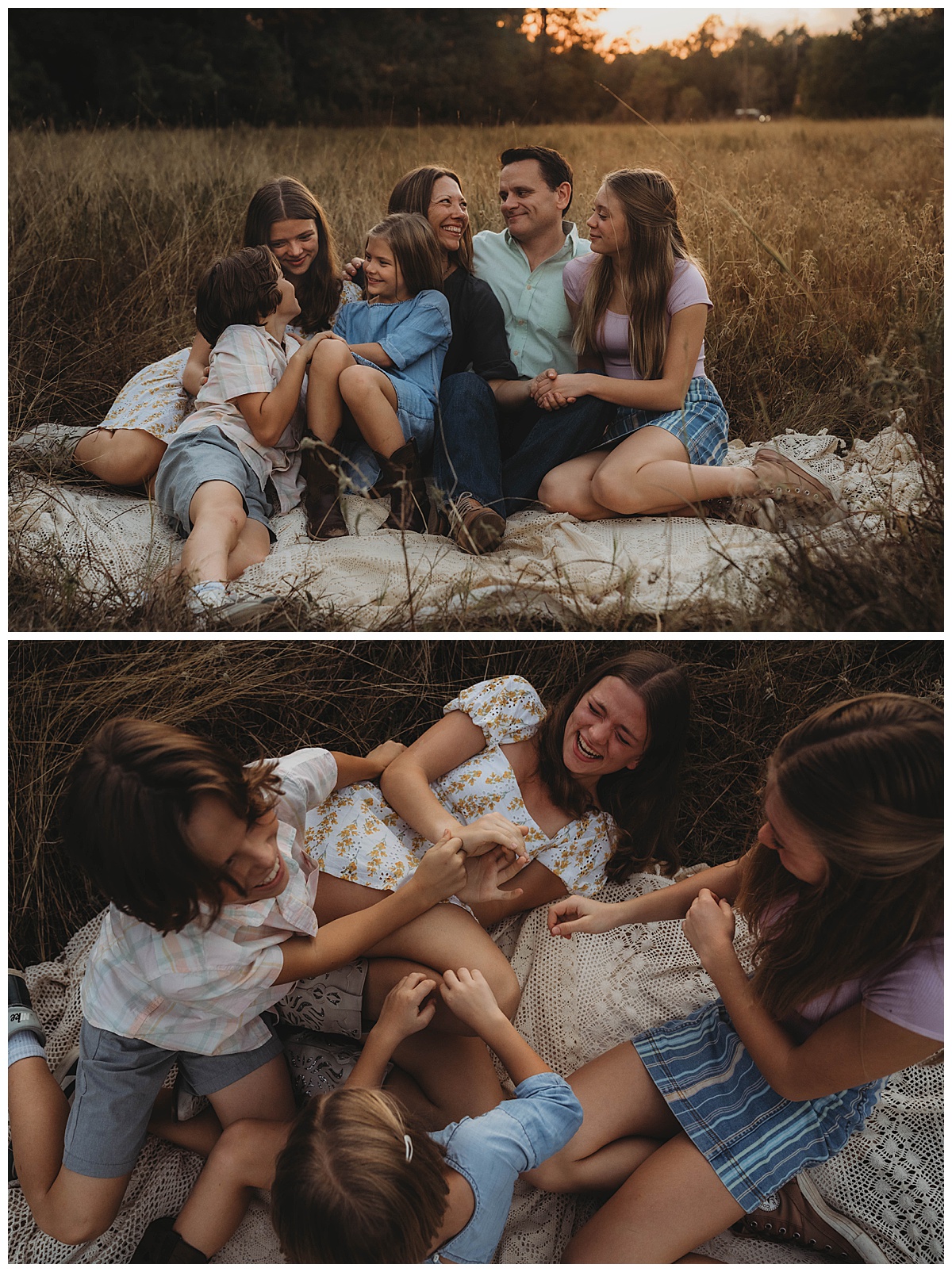 Kids sit and smile together for Maria Grace Photos