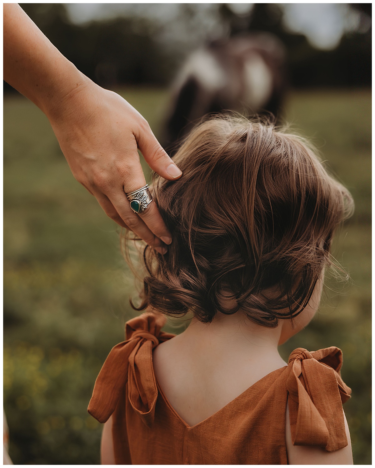 Mom and daughter walk together for Maria Grace Photos